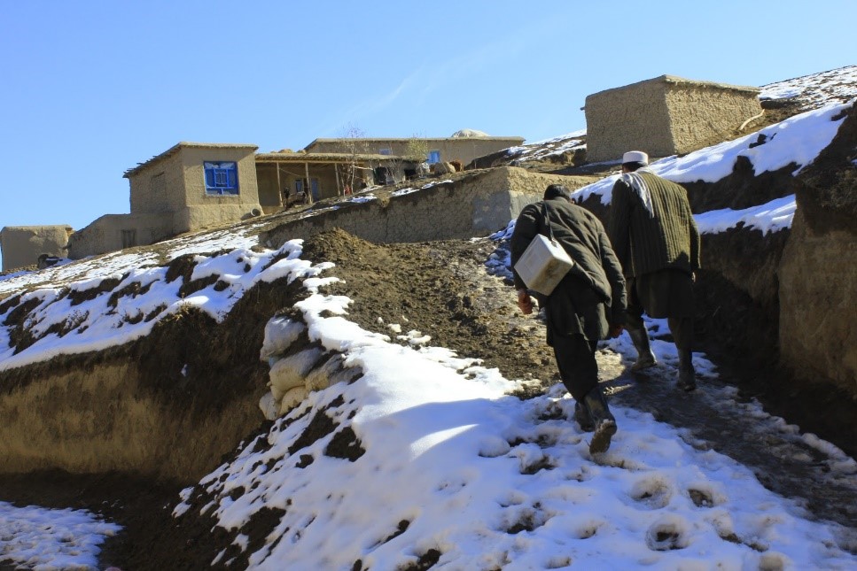 Trekking through the snow to deliver vaccines