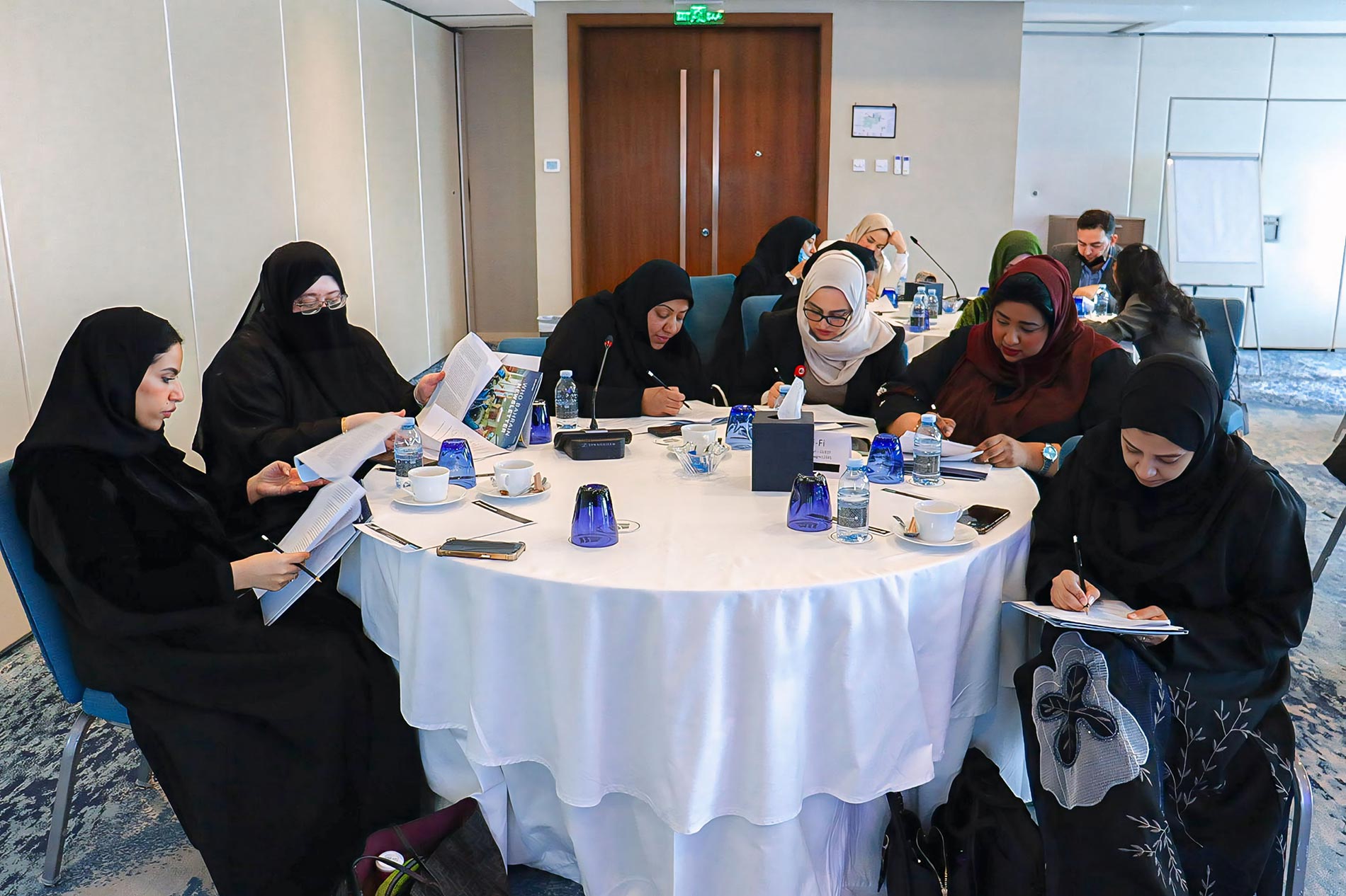 Participants conduct hands-on exercises during the training. Photo credit: WHO/WHO Bahrain