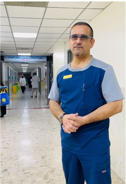 Mustaq, a dedicated PhD nurse in Iraq, exemplifies the unwavering commitment among health professionals in the country to provide quality care and advance health services. Photo credit: WHO/WHO Iraq