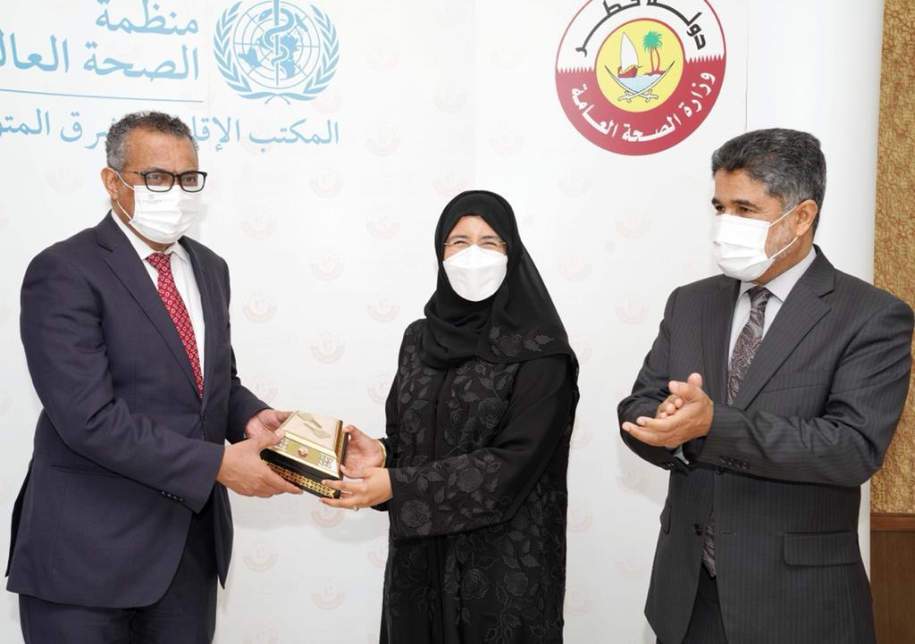 Minister of Public Health, WHO’s Director-General and Regional Director inaugurate WHO office in Qatar