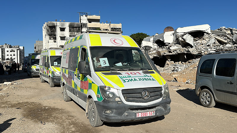 Patients transferred, critical supplies denied as high-risk, on WHO-led joint mission in northern Gaza amid intense hostilities