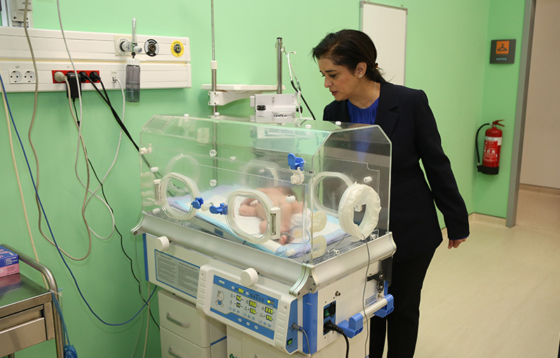 WHO Regional Director Dr Hanan Balkhy visiting the Karantina Government Hospital.