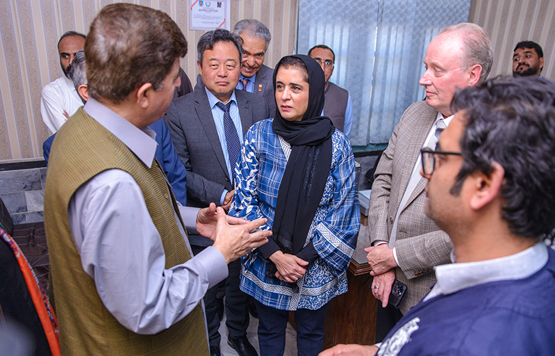 WHO Regional Director Dr Hanan Balkhy at the civil dispensary in Gulbahar, Peshawar, Pakistan.