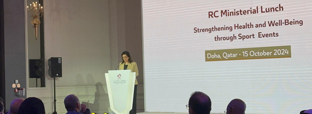 Remarques liminaires de la Dre Hanan Balkhy lors du lancement du rapport Sport pour la santé « Changing the game: strengthening during the launch of the Sport for Health report