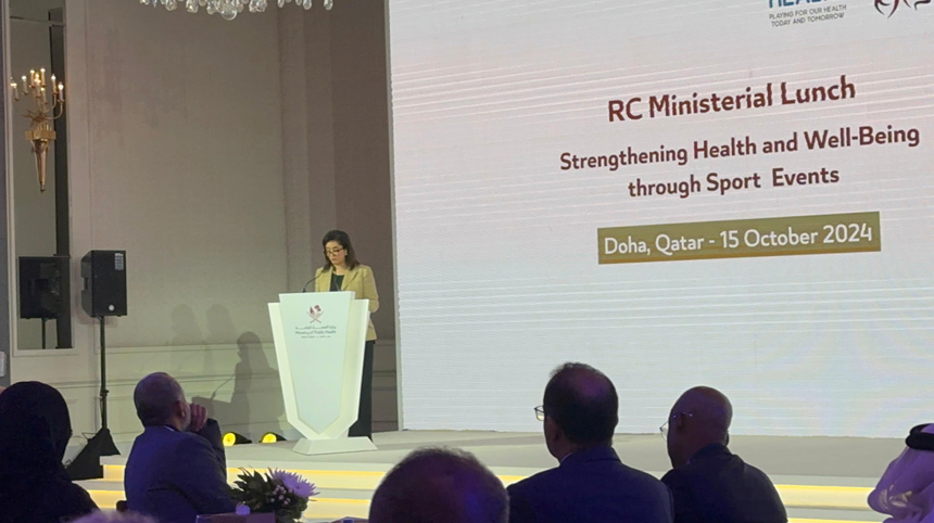 Opening remarks by Dr Hanan Balkhy during the launch of the Sport for Health report “Changing the game: strengthening health and well-being through sport events