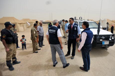 WHO Regional Director’s field visit to camps for internally displaced people (IDPs) in Amiriyat Al-Fallujah, which house more than 42 000 IPDs.