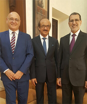 Rencontre entre S.E le Dr Saadeddine El Othmani, Chef du Gouvernement du Royaume du Maroc, et le Dr Mahmoud Fikri, Directeur régional de l’OMS pour la Méditerranée orientale