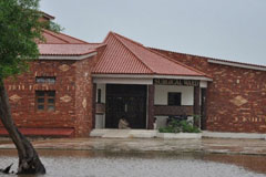 Flood waters reach the surgical ward of a civil hospital in Badin, Sindh in 2011