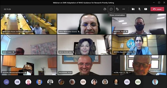 Webinar on regional adaptation of WHO guidance for research priority setting
