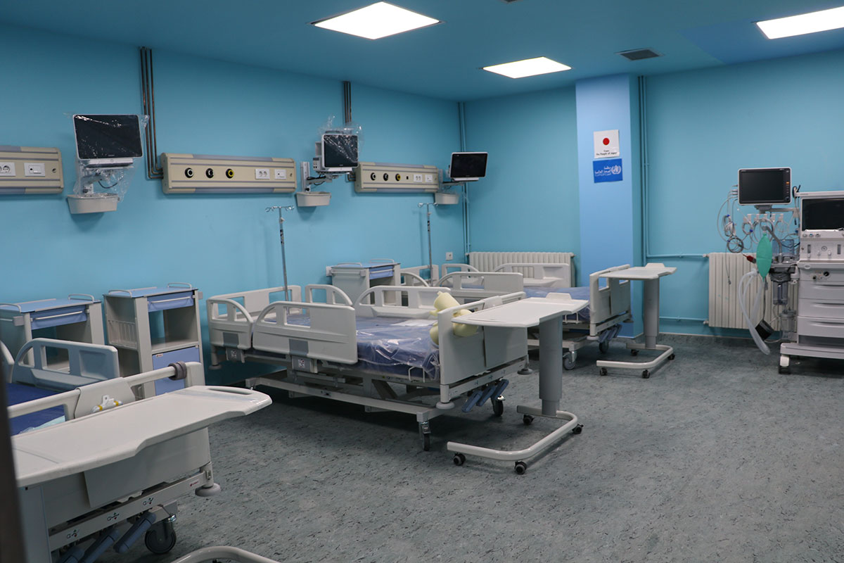 The newly equipped and renovated Intensive Care Unit at the Pediatric Hospital in Aleppo. Photo credit: @WHOSyria.