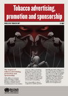 Image of the cover page of the 2013 World No Tobacco Day flyer entitled “Tobacco advertising, promotion and sponsorship”. 