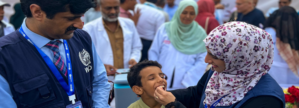 Yemen: the Ministry of Public Health and Population, GAVI, WHO and UNICEF launch an oral cholera vaccination campaign targeting 3.8 million people in 6 governorates