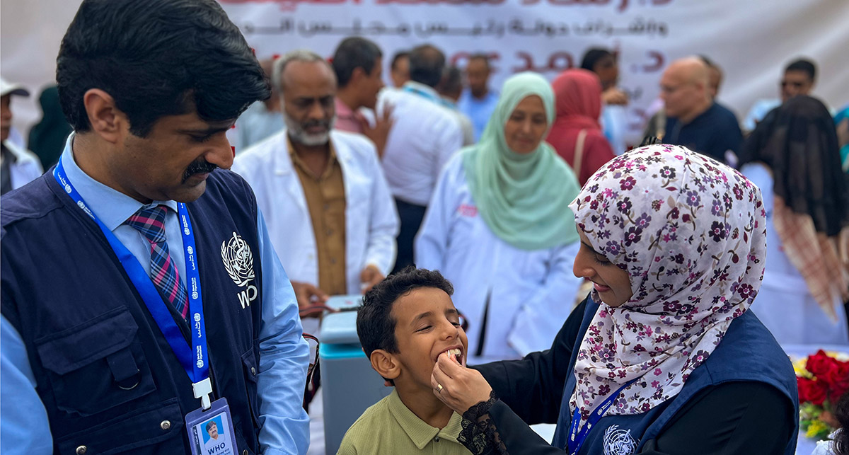 Yemen: the Ministry of Public Health and Population, GAVI, WHO and UNICEF launch an oral cholera vaccination campaign targeting 3.8 million people in 6 governorates